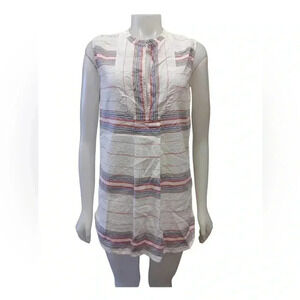 J. Crew Linen Cotton  Blend Striped Dress Size XS